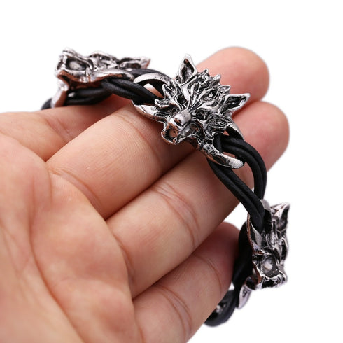 Bracelet avec Loup (Acier)